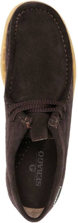 Sebago Koala lace-up suede loafers Brown