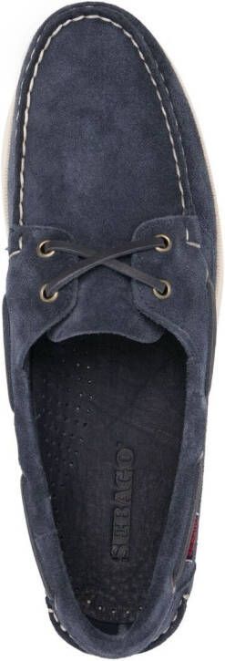 Sebago lace-up detail boat shoes Blue