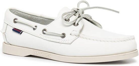 Sebago lace-up leather shoes White