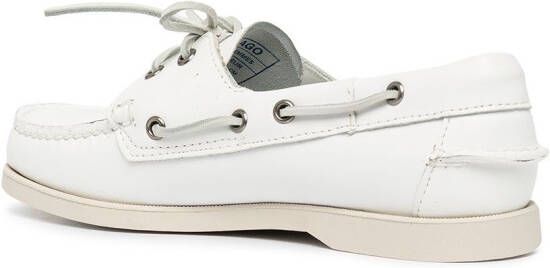 Sebago lace-up leather shoes White