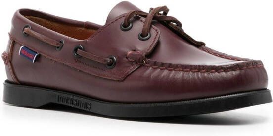 Sebago lace-up round toe loafers Red