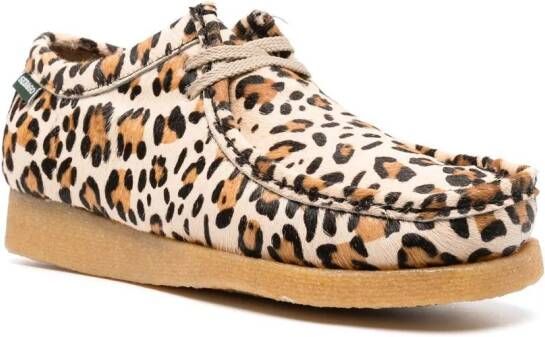 Sebago leopard-print square toe loafers Neutrals