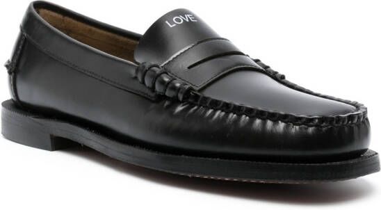 Sebago Love leather loafers Black
