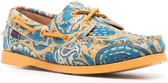 Sebago paisley dockside boat shoes Yellow