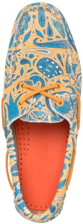 Sebago paisley dockside boat shoes Yellow