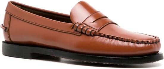 Sebago penny-slot leather Oxford shoes Brown