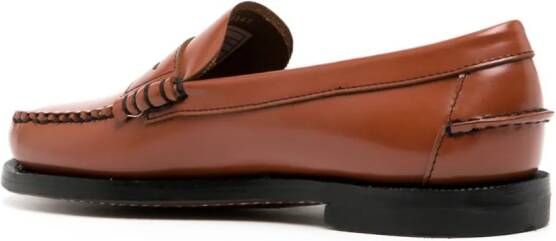 Sebago penny-slot leather Oxford shoes Brown