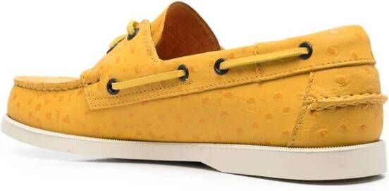 Sebago polka-dot leather boat shoesS Yellow