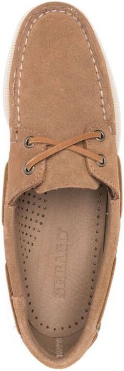 Sebago Portland leather boat shoes Brown