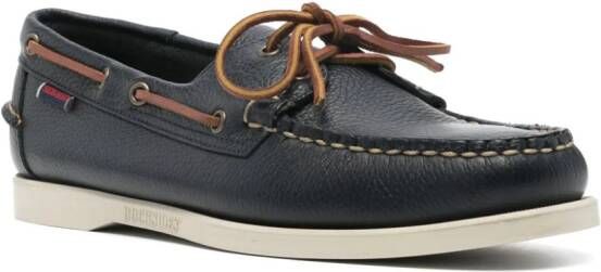 Sebago Portland Martellato leather boat shoes Blue
