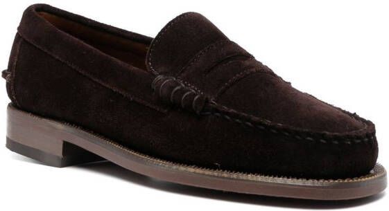 Sebago round-toe penny loafers Brown