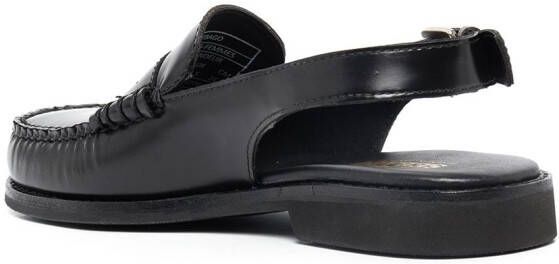 Sebago sling-back leather buckle-fastening loafers Black