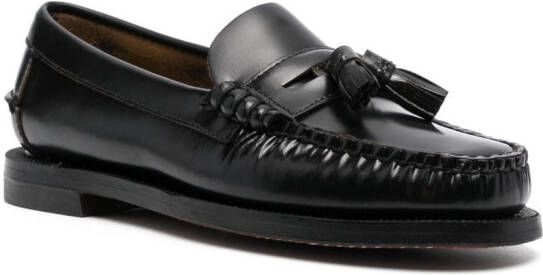 Sebago tassels leather loafers Black