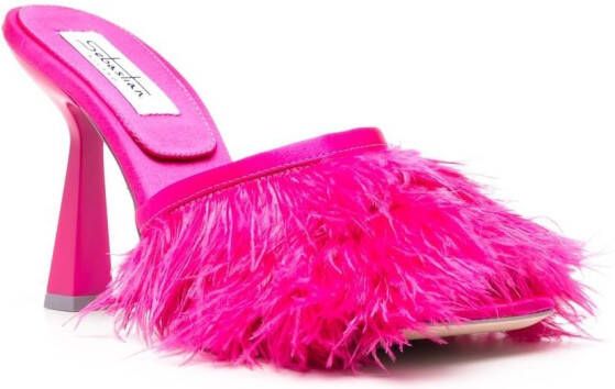 Sebastian Milano Sebastian 110mm feather-trim sandals Pink