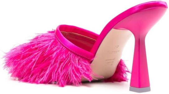 Sebastian Milano Sebastian 110mm feather-trim sandals Pink