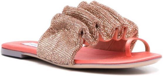 Sebastian Milano flat leather sandals Pink