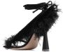 Sebastian Milano Marie A. 110mm feather-trim sandals Black - Thumbnail 3