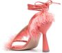 Sebastian Milano Marie A. 110mm feather-trim sandals Pink - Thumbnail 3
