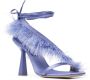Sebastian Milano Marie A. 110mm feather-trim sandals Purple - Thumbnail 2