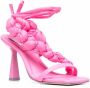 Sebastian Milano quilted-detail square-toe sandals Pink - Thumbnail 2