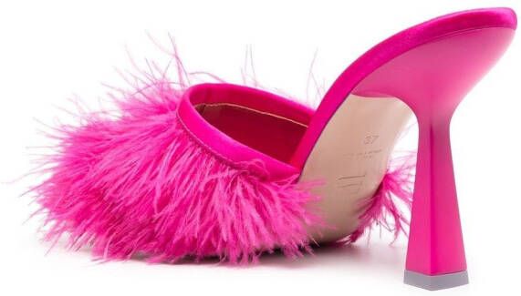 Sebastian Milano Sebastian 110mm feather-trim sandals Pink