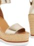 See by Chloé 105mm Glyn Espadrille Wedges Gold - Thumbnail 4
