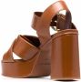 See by Chloé 105mm Lyna leather sandals Brown - Thumbnail 3