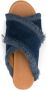 See by Chloé 60mm frayed denim sandals Blue - Thumbnail 4