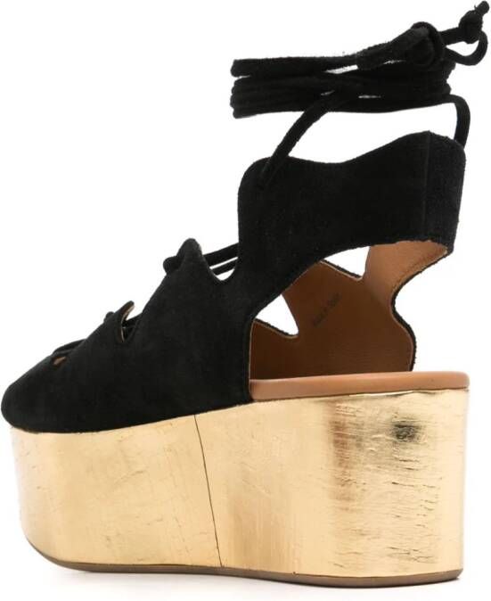 See by Chloé 70mm platform suede sandals Black