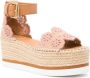 See by Chloé 75mm floral-embroidered espadrilles Neutrals - Thumbnail 2