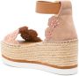 See by Chloé 75mm floral-embroidered espadrilles Neutrals - Thumbnail 3