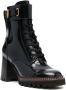 See by Chloé 80mm round-toe leather boots Black - Thumbnail 2