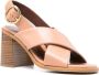 See by Chloé 85mm logo-buckle leather sandals Pink - Thumbnail 1