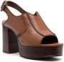 See by Chloé 95mm slingback sandals Brown - Thumbnail 2