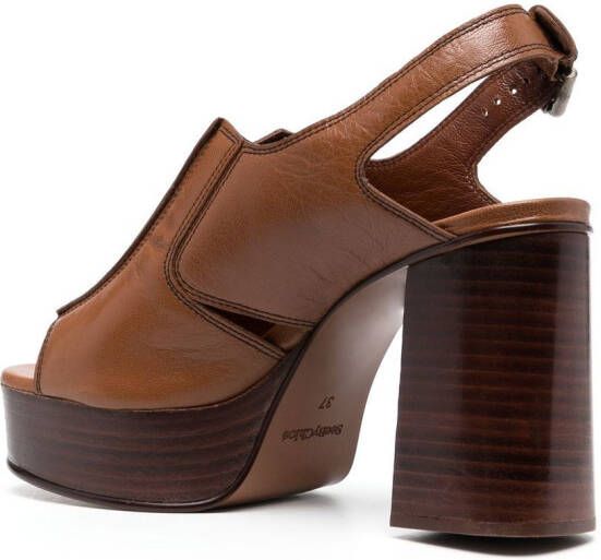 See by Chloé 95mm slingback sandals Brown