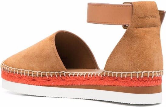 See by Chloé ankle-strap flat espadrilles Brown