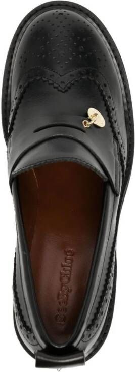 See by Chloé Aryel 70mm logo-charm loafers Black