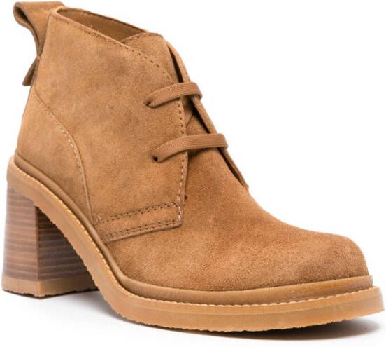 See by Chloé Bonni 80mm suede boots Brown