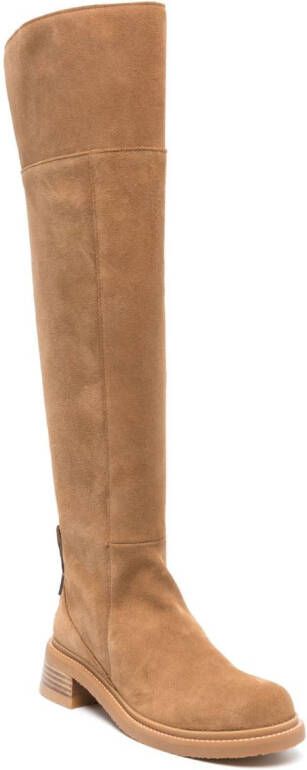 See by Chloé Bonni knee-length suede boots Brown