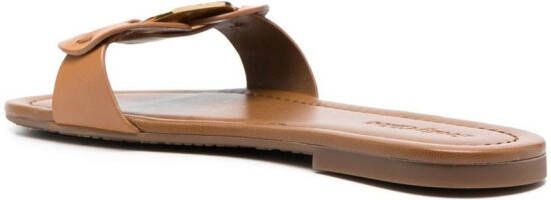 See by Chloé buckle-detail flat sandals Brown