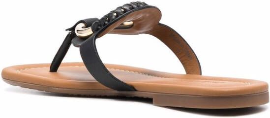 See by Chloé buckle-detail leather sandals Black