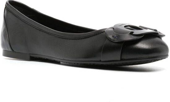 See by Chloé Channy logo-plaque ballerina shoes Black