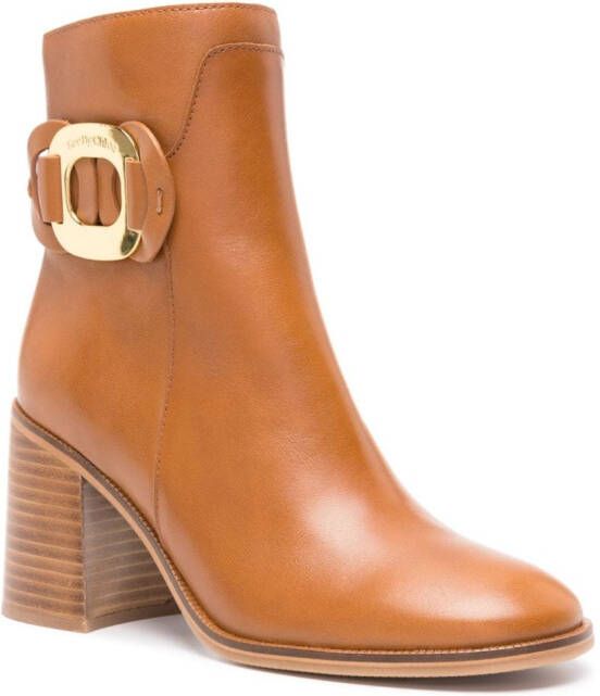 See by Chloé Chany 80mm ankle boots Brown