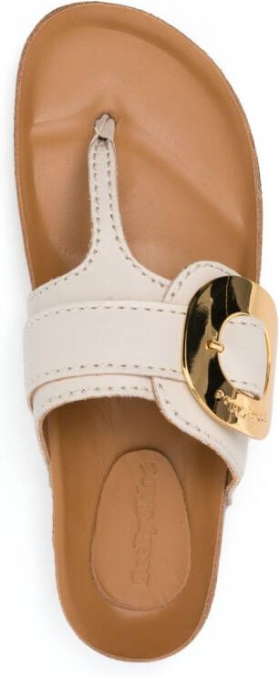 See by Chloé Chany engraved-logo slides Neutrals