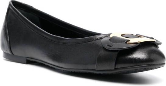 See by Chloé Chany leather ballerina shoes Black