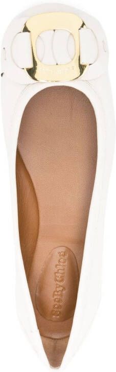 See by Chloé Chany leather ballerina shoes Neutrals