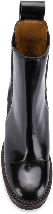 See by Chloé chunky slip-on leather boots Black