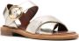 See by Chloé crossover strap metallic-finish sandals Gold - Thumbnail 2