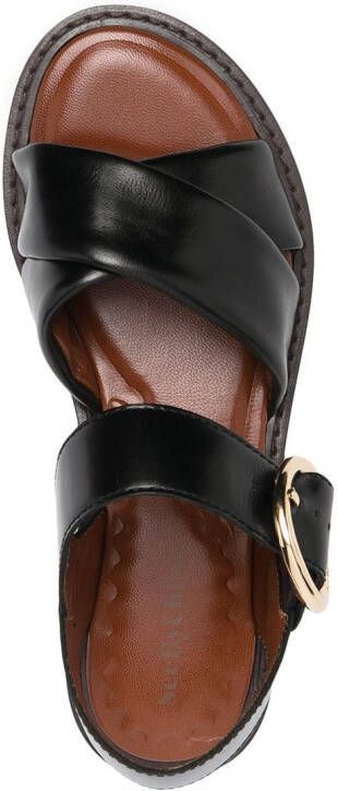 See by Chloé crossover-strap sandals Black