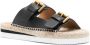 See by Chloé double strap leather sandals Black - Thumbnail 2